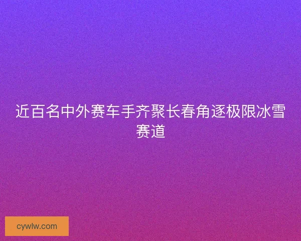 近百名中外赛车手齐聚长春角逐极限冰雪赛道